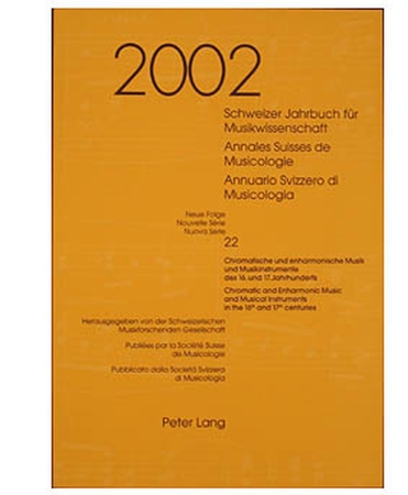 Book, Schweizer Jahrbuch für Musikwissenschaft 2002