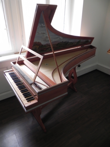 The one manual harpsichord according to Giovanni da Pertici, Firenze 1681 (cembalo da theatro)