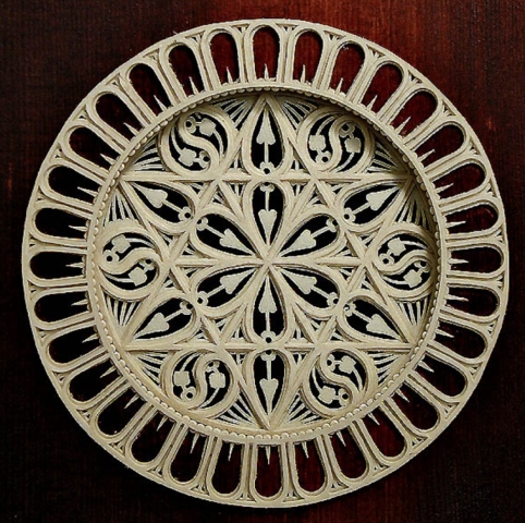 Rosette Anonym Italy 1690 Harpsichord Ø-1 98, Ø-2 142