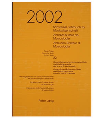 Book, Schweizer Jahrbuch für Musikwissenschaft 2002