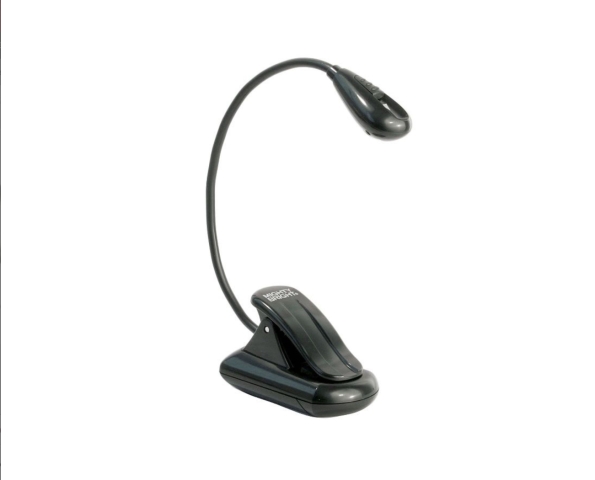 Clip-on music light with 1 LED, black