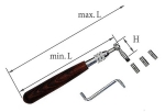 Profi Stimmhammer ausziehbar / Stimmschlüssel Klavier-Garnitur 7 Teilig Model HALE