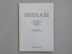 Book, Geigenlacke, Josef u. Reiner Hammerl