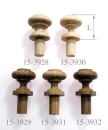 Wood knob for register levers 25 x 25mm