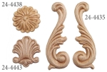Pressed ornamental part from wood